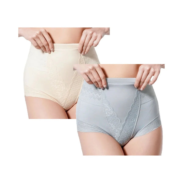 Culotte gainante dentelle mariage - Lot de 2 pièces
